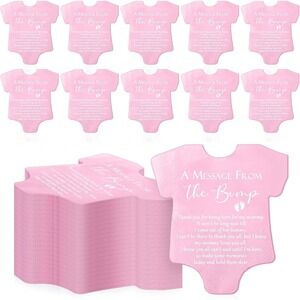 Colarr 100 Pcs Pink Onesie Baby Shower Napkins A Message From The Bump HIM2320